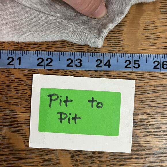 Lungo L’Arno Linen Tunic Dress Gray Relaxed Fit 1X Coastal Beach Summer Casual - Picture 8 of 12